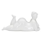 Statuette de femme en rsine blanche 32x12, 5x16 cm