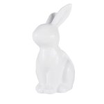 Statuette lapin blanc en magnsie h41