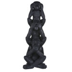 Statuette totem singes sagesse empilés h82 Statuette totem singes sagesse empilés h82