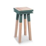 Stle guridon plateau 40 cm, 100% frne massif