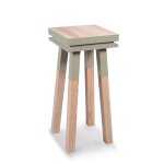 Stle guridon plateau 40 cm, 100% frne massif