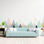 Stickers muraux enfant montagnes scandinaves atlas 40x65cm