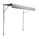 Store banne pour balcon 2 × 1, 2m toile grise Store banne pour balcon 2 × 1, 2m toile grise