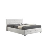 Structure de lit avec coffre 160 x 200 cm blanc Structure de lit avec coffre 160 x 200 cm blanc