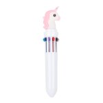 Stylo multi - couleurs licorne blanc