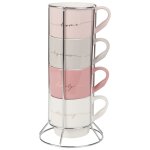 Support 4 tasses en cramique  motifs