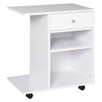 Support d'imprimante organiseur bureau panneaux particules blanc Support d'imprimante organiseur bureau panneaux particules blanc