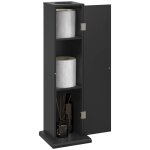 Support papier toilette 3 niveaux et sortie papier noir