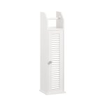 Support papier toilette sur pied effect bois blanc Support papier toilette sur pied effect bois blanc