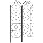 Support pour plantes grimpantes treillis de jardin en métal noir Support pour plantes grimpantes treillis de jardin en métal noir