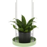 Support  plantes rond  suspendre vert diamtre de 14 cm