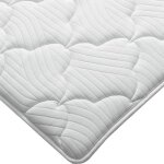 Surmatelas 5 cm en fibres de polyester 300 g / m² blanc 160 x 200 cm Surmatelas 5 cm en fibres de polyester 300 g / m² blanc 160 x 200 cm