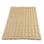 Surmatelas en laine mérinos bio et tissu en coton 140x190 cm Surmatelas en laine mérinos bio et tissu en coton 140x190 cm