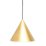 Suspension avec abat - jour en fer de couleur dor� 20 cm