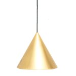 Suspension avec abat - jour en fer de couleur dor� 30 cm