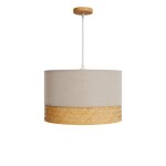 Suspension en bambou naturel, papier et mtal d40 cm