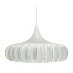 Suspension c�ne h80cm metal abat - jour m�tal ivoire