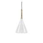 Suspension conique en mtal 25cm - blanc