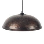 Suspension d�me h70cm metal abat - jour m�tal noir cuivr�