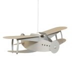 Suspension enfants avion gris 50cm