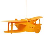 Suspension enfants avion orange 50cm