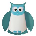 Suspension enfants hibou bleu 38cm