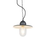 Suspension luminaire extrieur en mtal anthracite