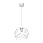 Suspension luminaire plafonnier e27 métal abat - jour blanc 22x17 cm Suspension luminaire plafonnier e27 métal abat - jour blanc 22x17 cm