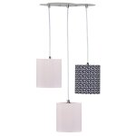 Suspension lumineuse trio plafonnier en coton multicolore