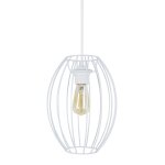 Suspension mtal, blanc , h85xd19xp19cm