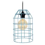 Suspension mtal bleu gris 18 cm