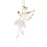 Suspension de nol ange en verre transparent