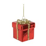 Suspension de no�l cadeau rouge et dor�