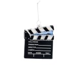 Suspension de nol clap cinma en verre noir et blanc