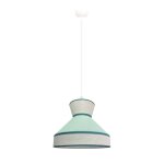 Suspension turquoise réglable en hauteur avec abat - jour en tissu Suspension turquoise réglable en hauteur avec abat - jour en tissu
