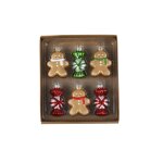 Suspensions en verre beige, rouge et vert (x6) Suspensions en verre beige, rouge et vert (x6)