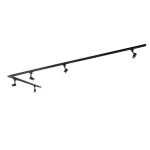 Systme rail moderne 5 spots monophass noir