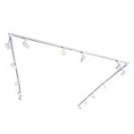 Systme rail moderne blanc 14 spots monophass