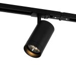 Systme rail monophas moderne 5 spots noir