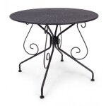 Table en acier anthracite 90 cm
