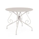 Table en acier beige �90 cm