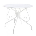 Table en acier blanc 90 cm