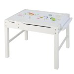 Table d activités avec plateau réversible bois blanc 86, 5x60x57cm Table d activités avec plateau réversible bois blanc 86, 5x60x57cm