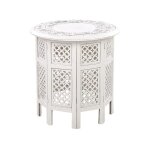 Table d'appoint bois de manguier blanc