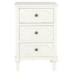 Table d'appoint en bois mixte blanc Table d'appoint en bois mixte blanc