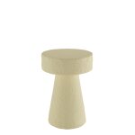 Table d appoint circulaire en magnsie crme mouchete bleu