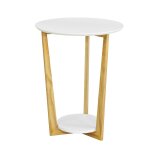 Table d'appoint effet bois blanc Table d'appoint effet bois blanc
