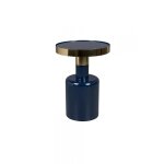 Table d'appoint émaillée bleue Table d'appoint émaillée bleue
