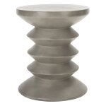 Table d'appoint pour l extrieur bton gris fonc