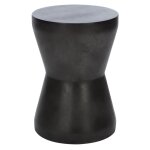 Table d'appoint pour l extérieur béton noir Table d'appoint pour l extérieur béton noir